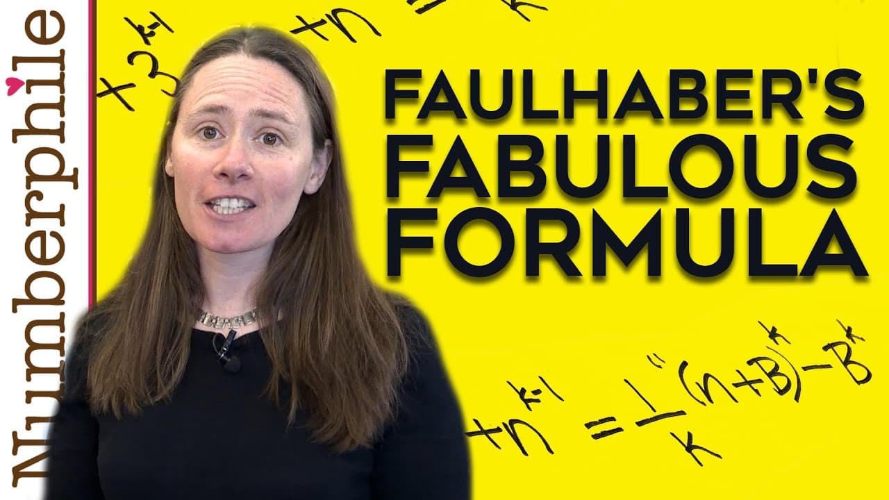 Faulhaber's Fabulous Formula (and Bernoulli Numbers) - Numberphile