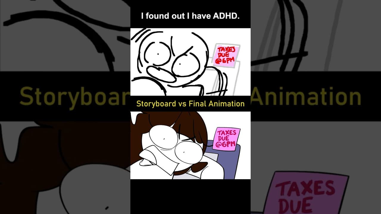 Storyboard vs Animation: I have ADHD (shot 1)