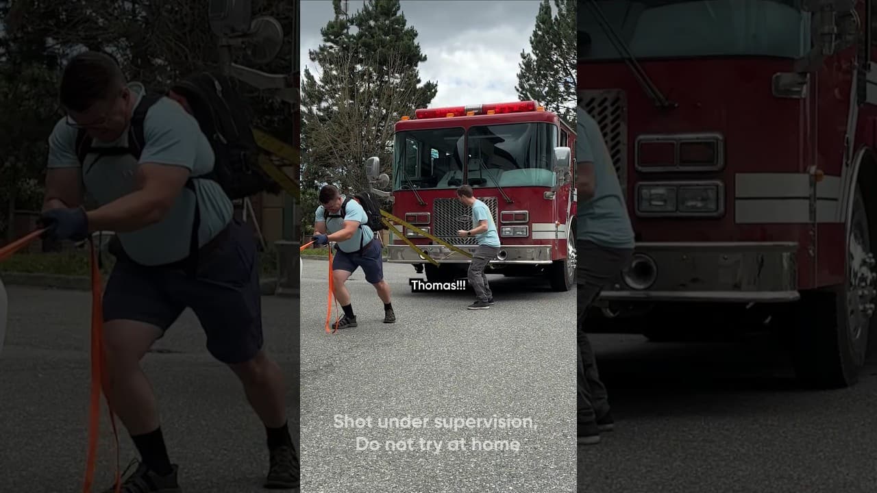 Using a Backpack to Pull a Firetruck
