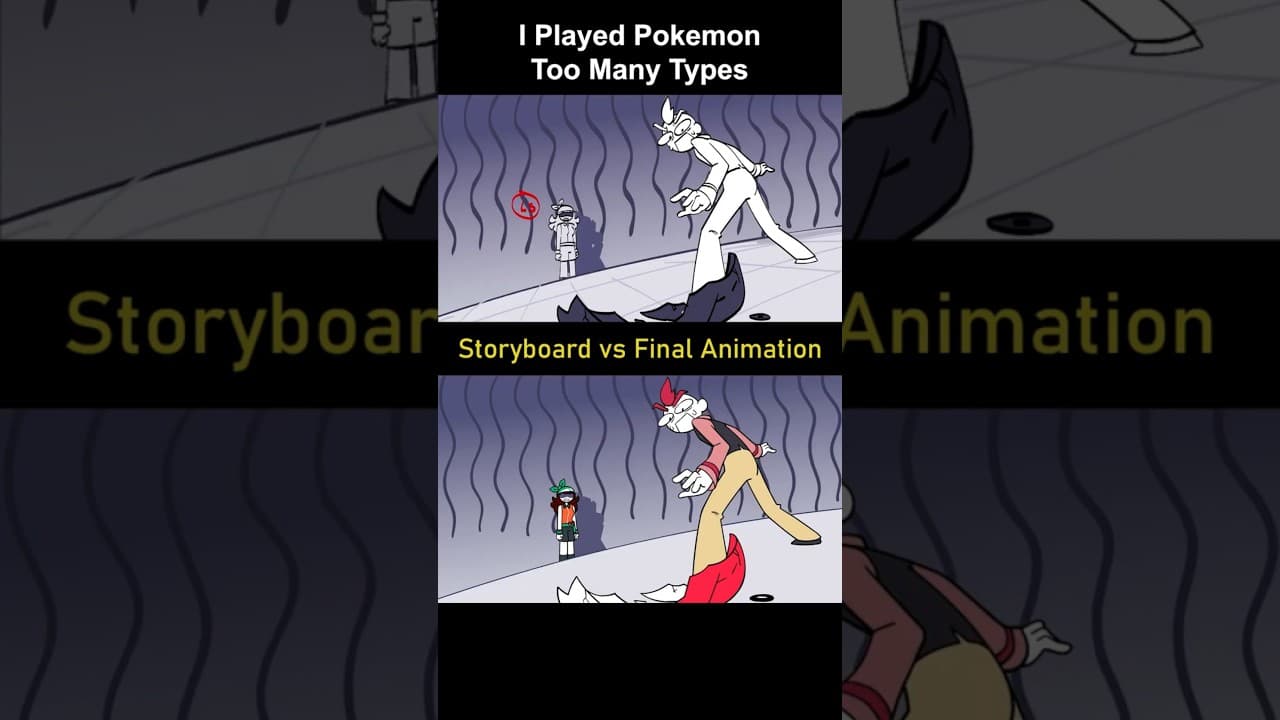 Storyboard vs Animation: Pokemon Too Many Types (shot 25)