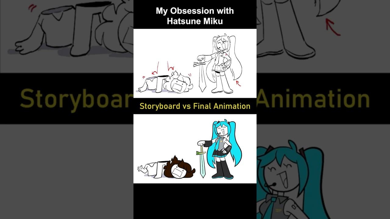 Storyboard vs Animation: Hatsune Miku (shot 12)