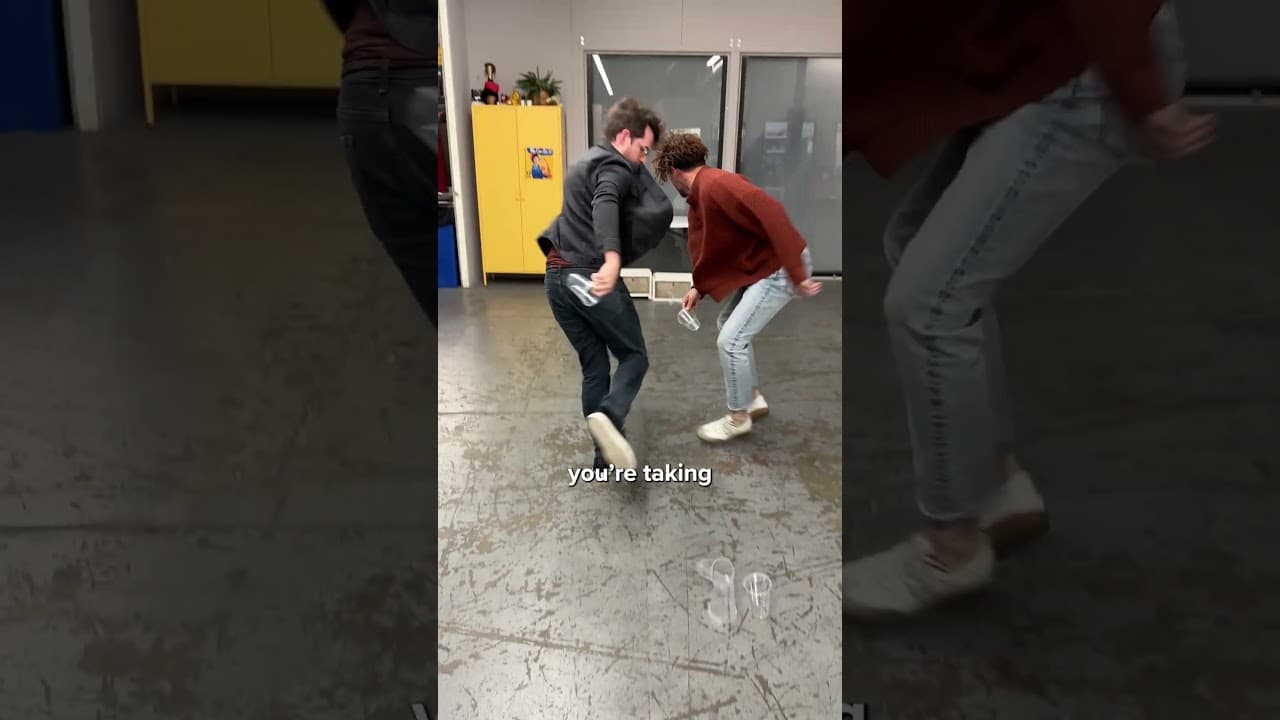 Who can pick up the cups faster??