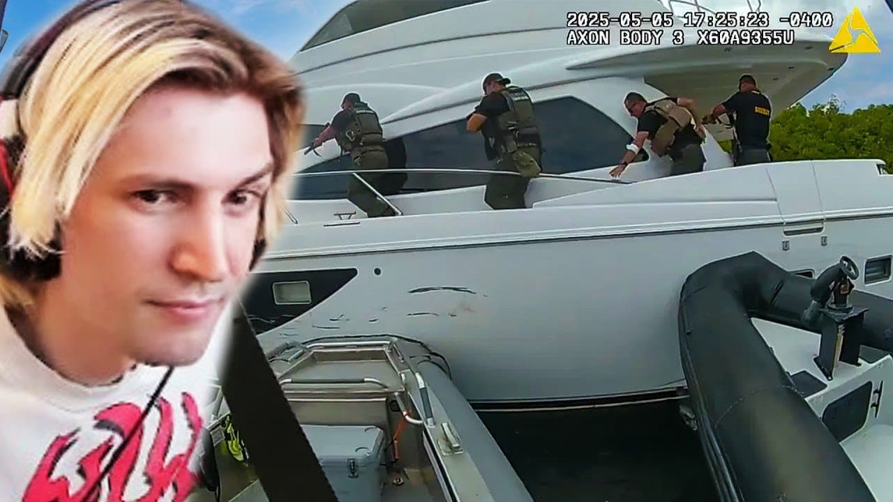 Large Police Response to Stolen $3,000,000 Yacht | xQc Reacts