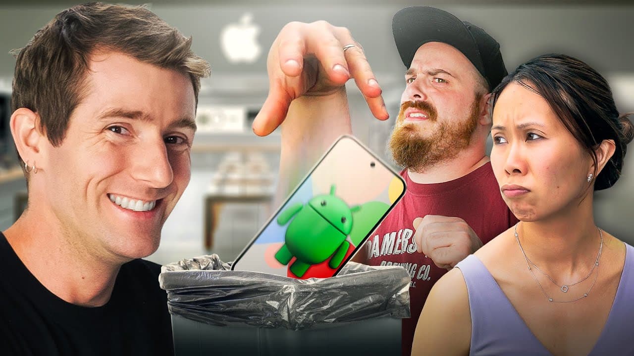 I Forced 3 Android Users to Switch to iPhone - 30 Day iPhone Challenge Part 1