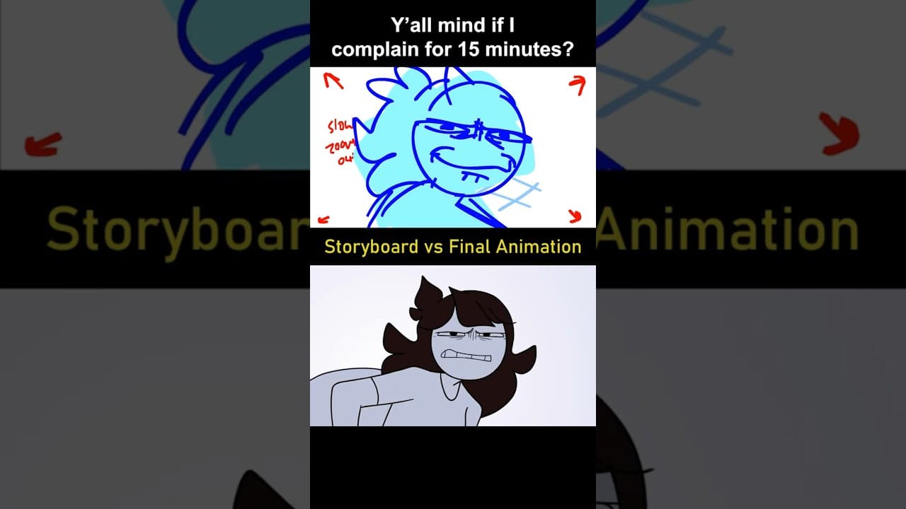 Storyboard vs Animation: me complaining for 15 mins (shot 1)
