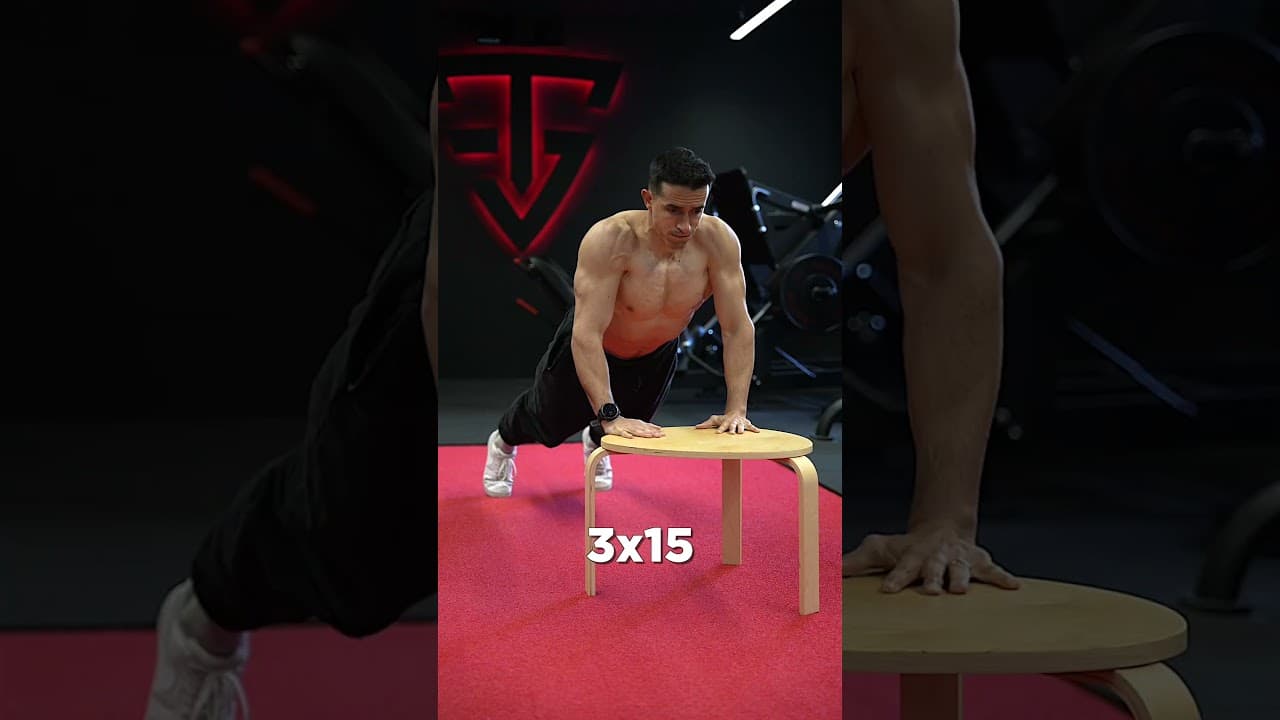 Build a bigger chest best home exercises !! 🔥