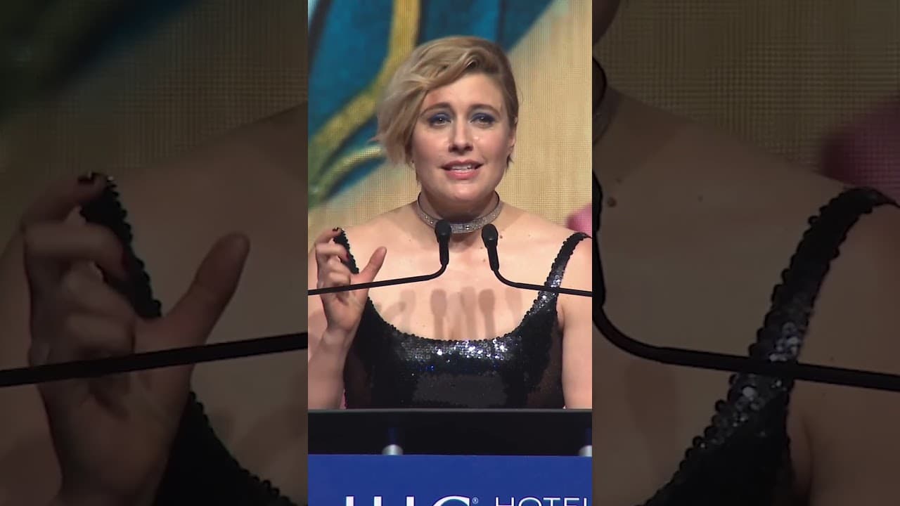 Greta introducing Billie and Finneas as the winners of the PSIFF Chairman’s Award.