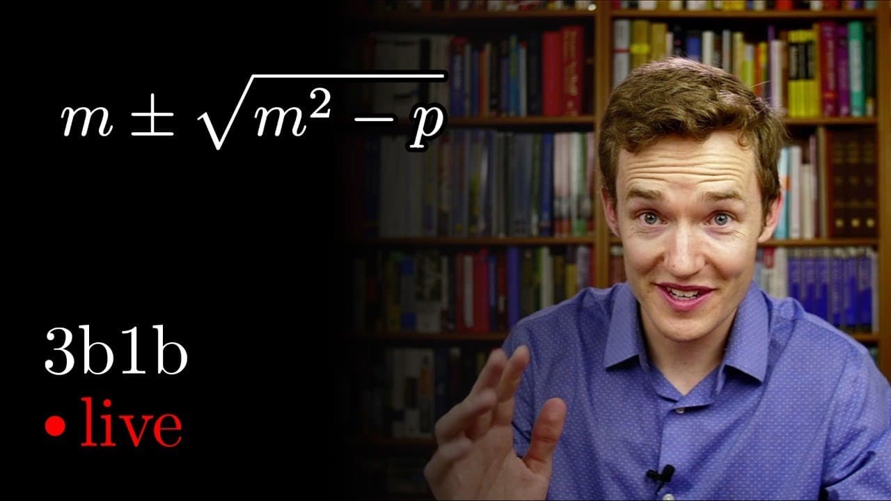 The simpler quadratic formula | Ep. 1 Lockdown live math