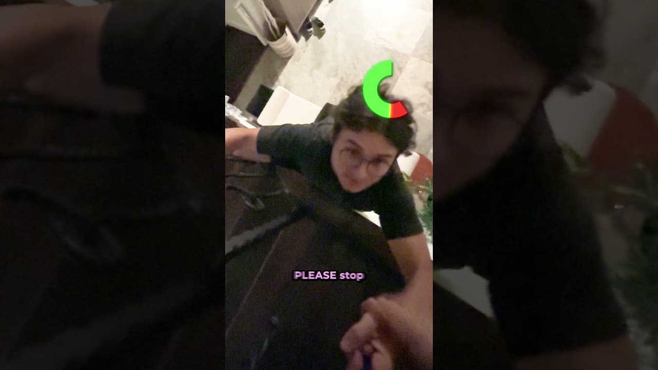 why won't he take the stairs like a normal person...