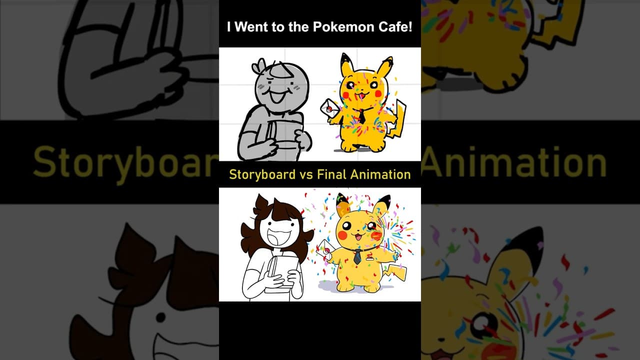 Storyboard vs Animation: The Pokemon Cafe! (shot 1)