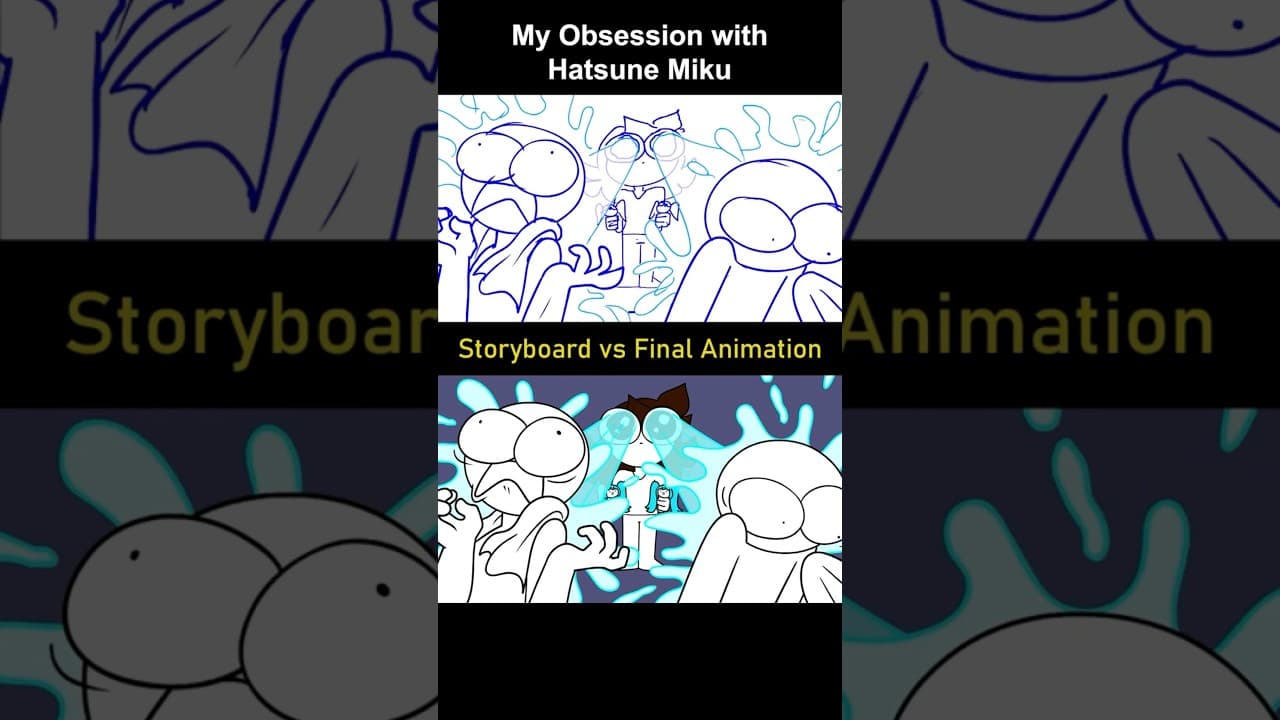 Storyboard vs Animation: Hatsune Miku (shot 23)