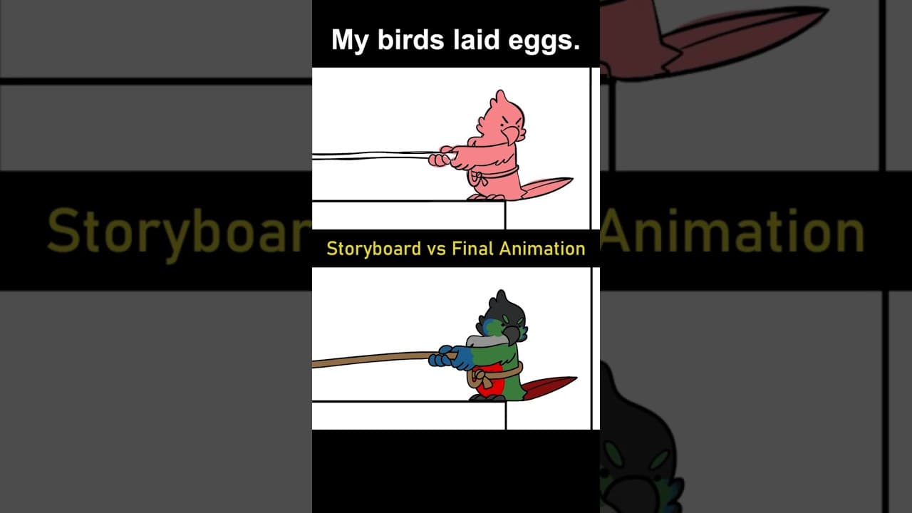 Storyboard vs Animation: My Birds Laid Eggs (shot 8)