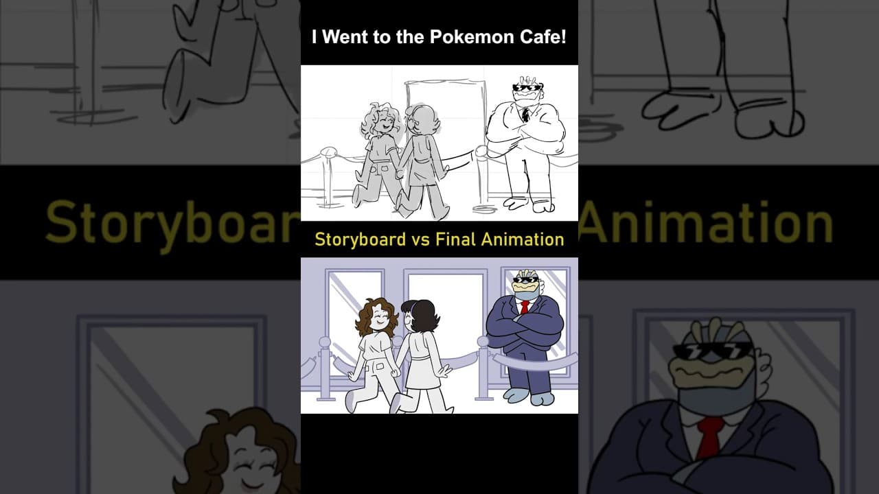 Storyboard vs Animation: The Pokemon Cafe! (shot 14)