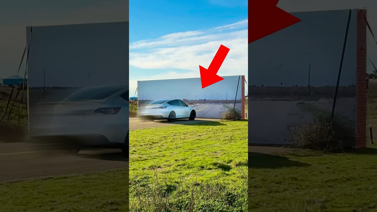 Tesla vs Fake Wall