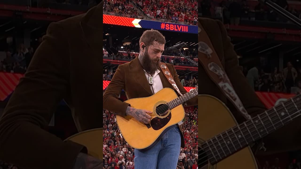 America The Beautiful before kickoff at Super Bowl LVIII 🇺🇸