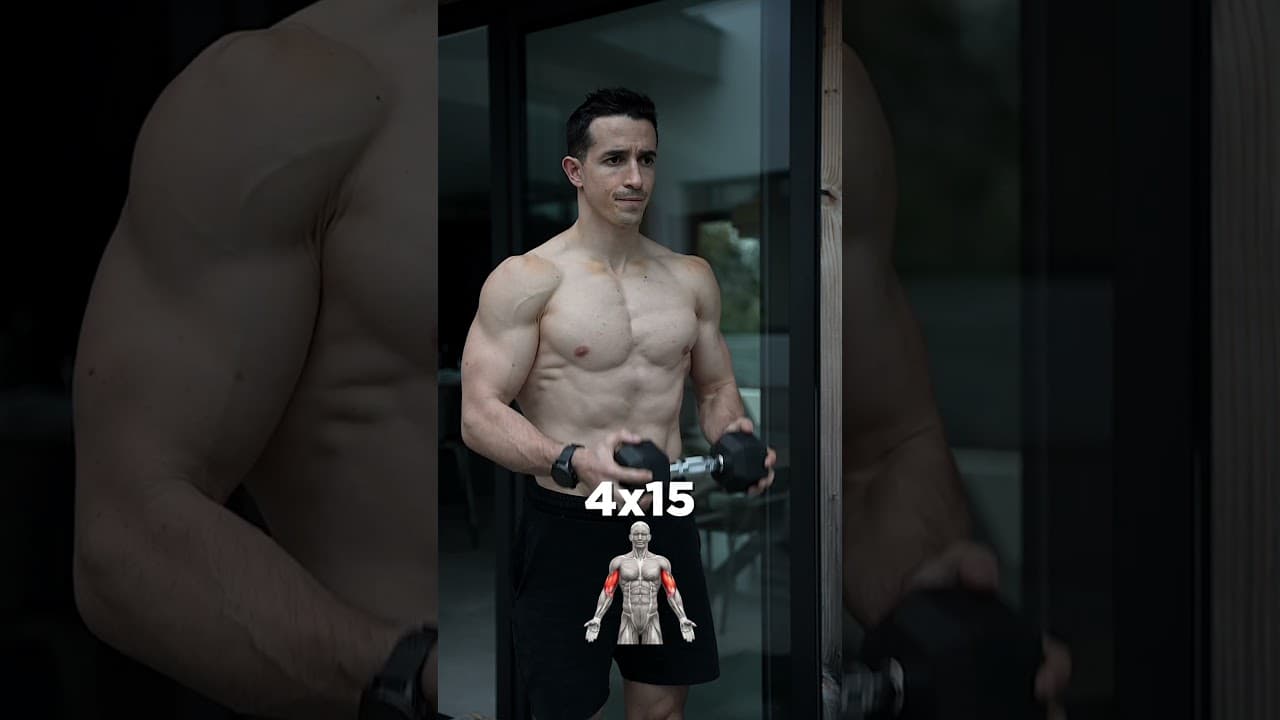 Biceps routine begginer home workout !! 🔥