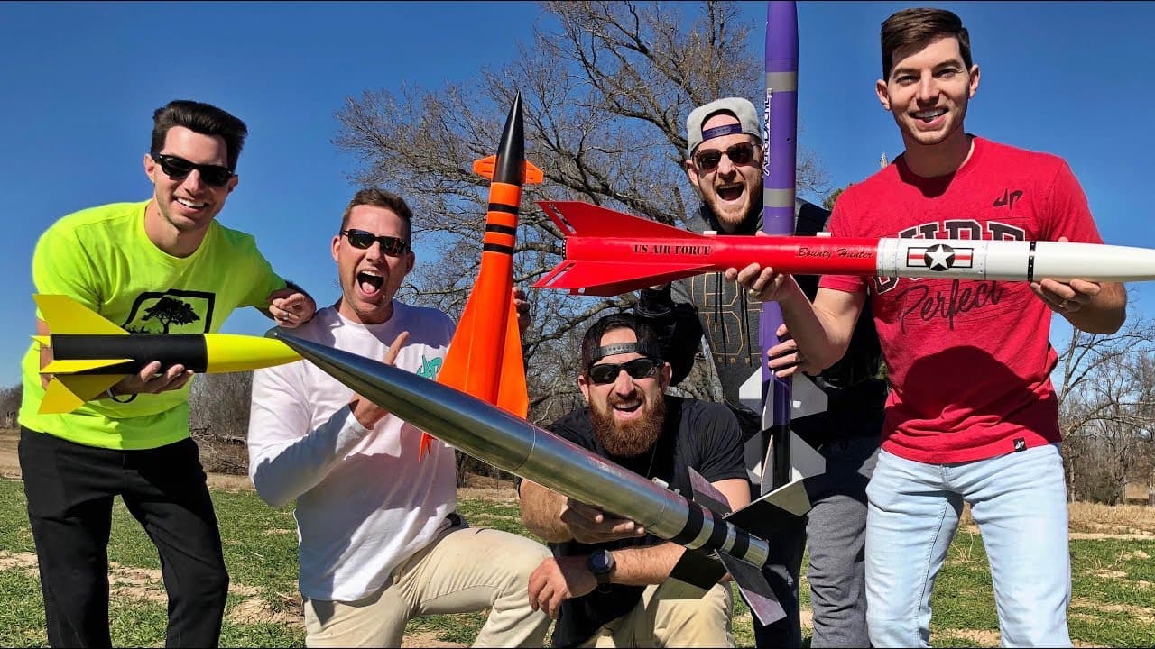 Model Rocket Battle | Dude Perfect
