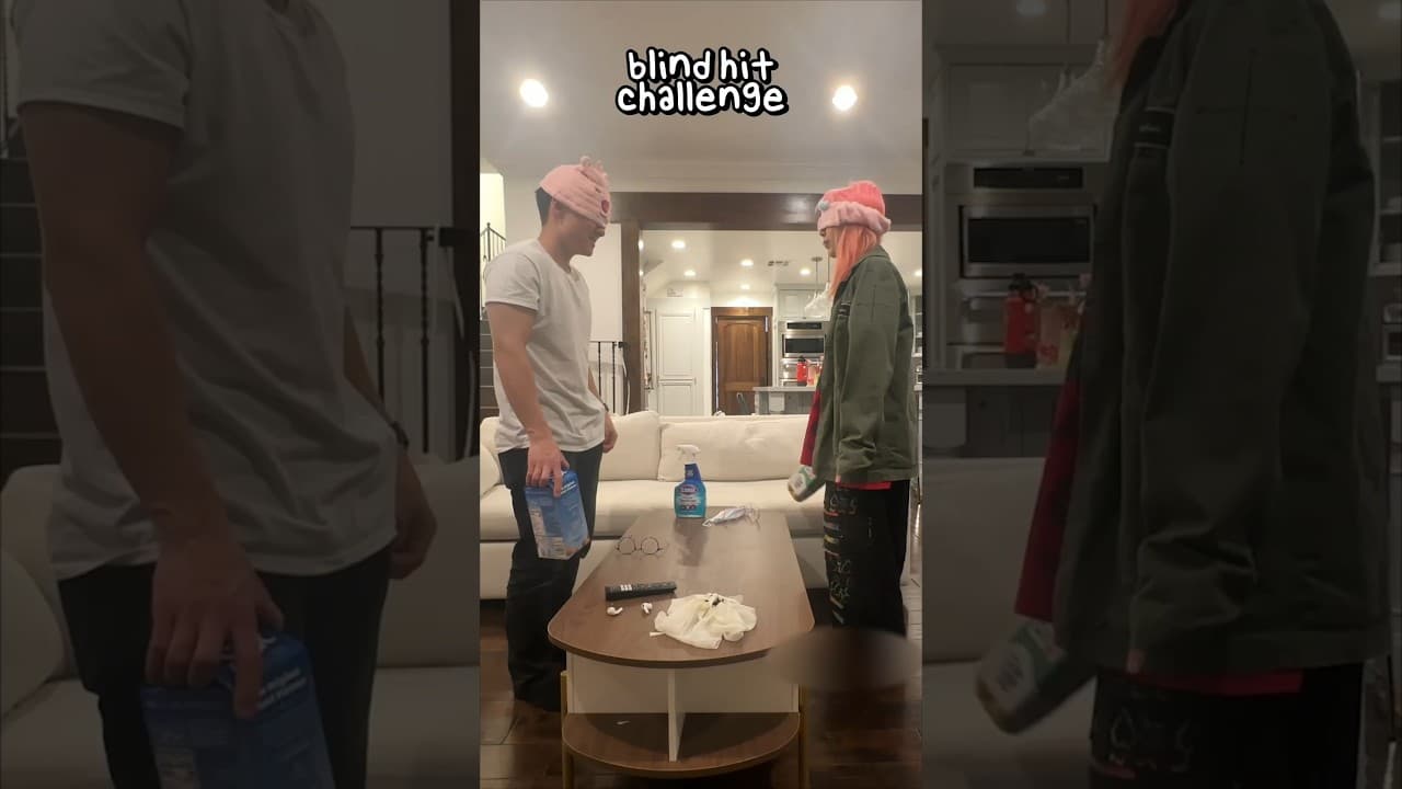 blind hit challenge w/ michael