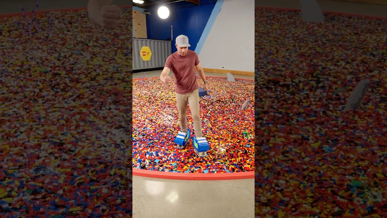 Mark Rober vs LEGO Floor #LEGOWorldPlayDay