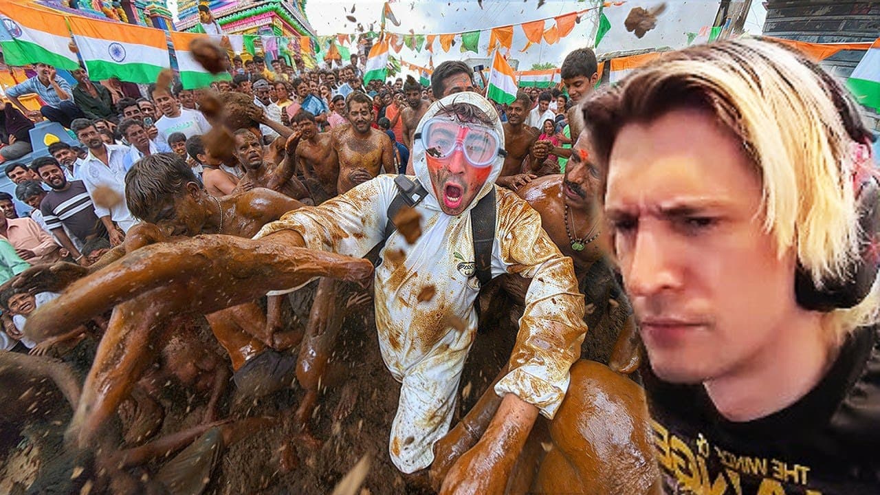 Inside India's Poop-Throwing Festival! 🇮🇳💩 | xQc Reacts