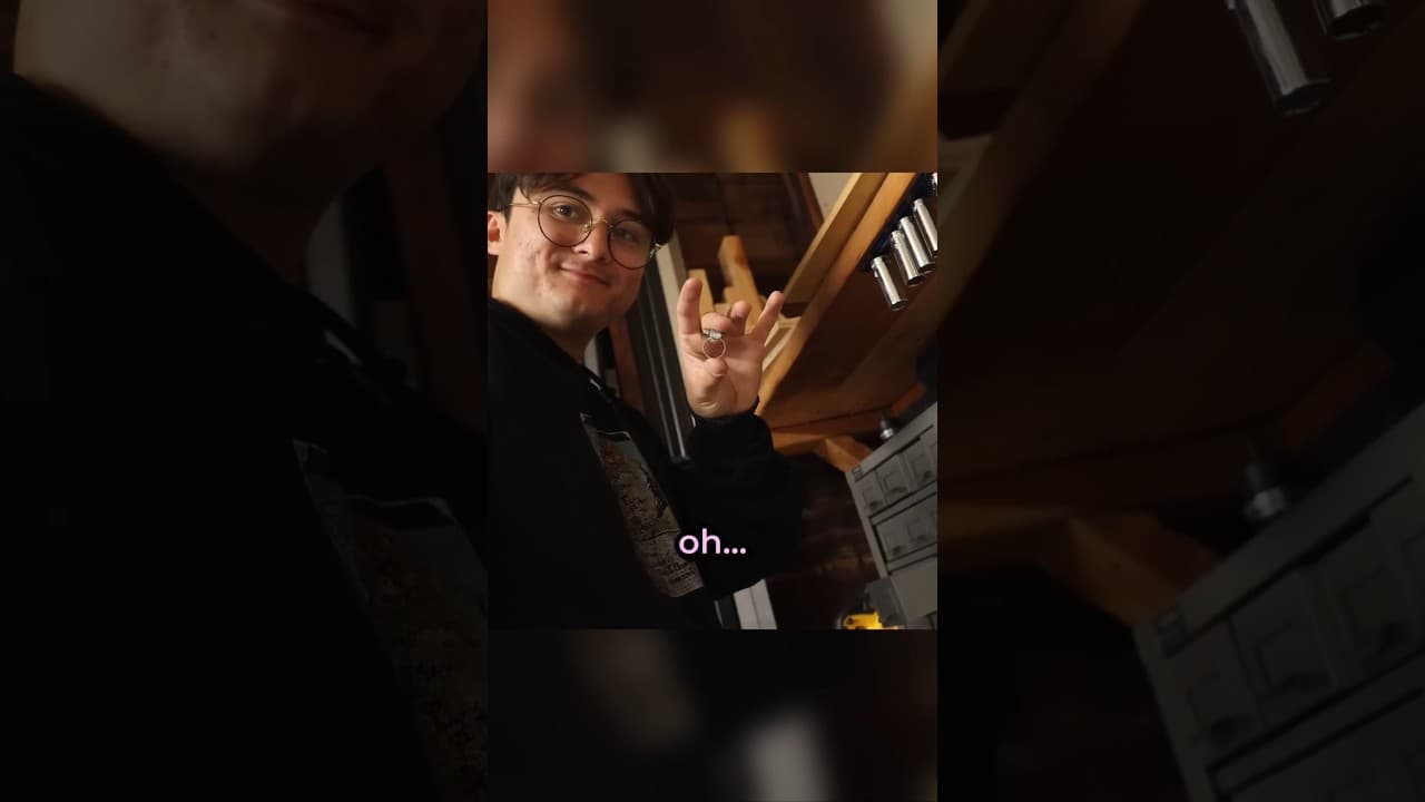 that's why he's always in the garage...