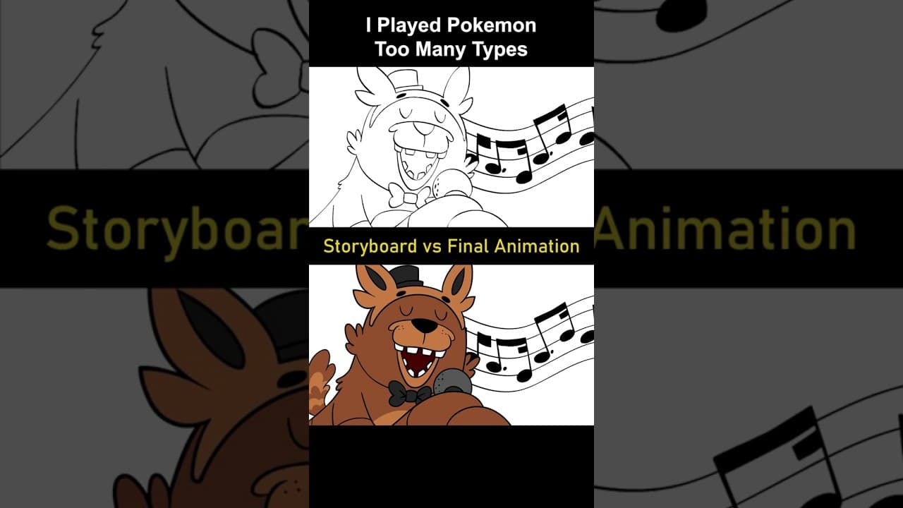 Storyboard vs Animation: Pokemon Too Many Types (shot 24)