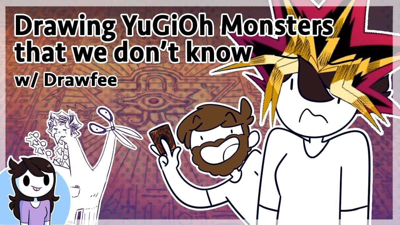 Drawing YuGiOh Monsters We don't know w/ Drawfee