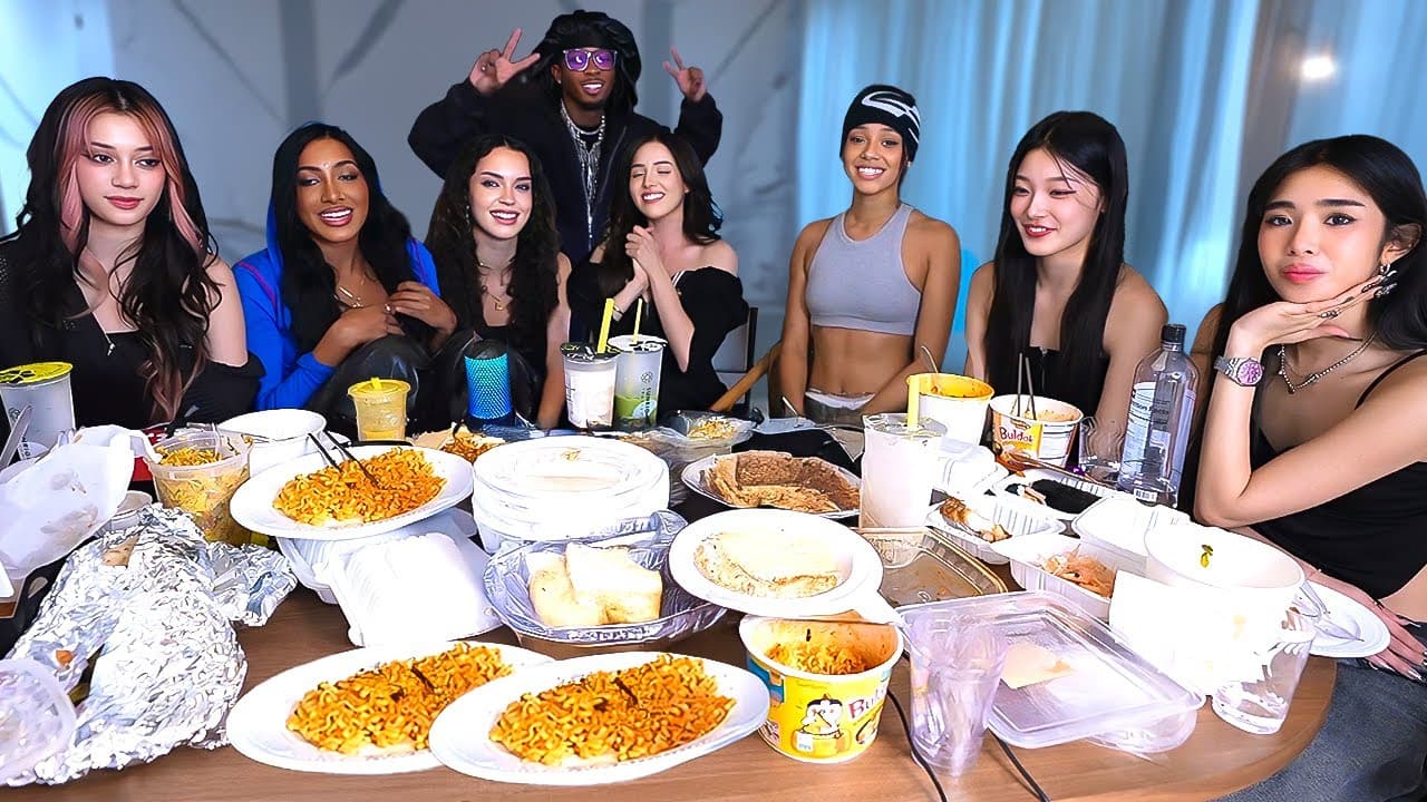 I Hosted A Mukbang With KATSEYE & D4VD!