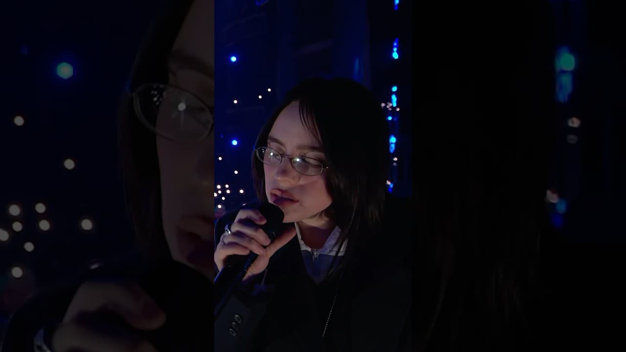 Billie and Finneas performing “WILDFLOWER” at iHeartRadio Music Awards