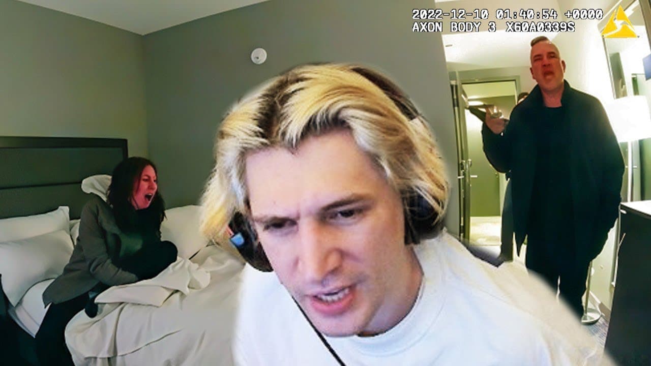 Unhinged Couple Attack Police in Hotel Room | xQc Reacts