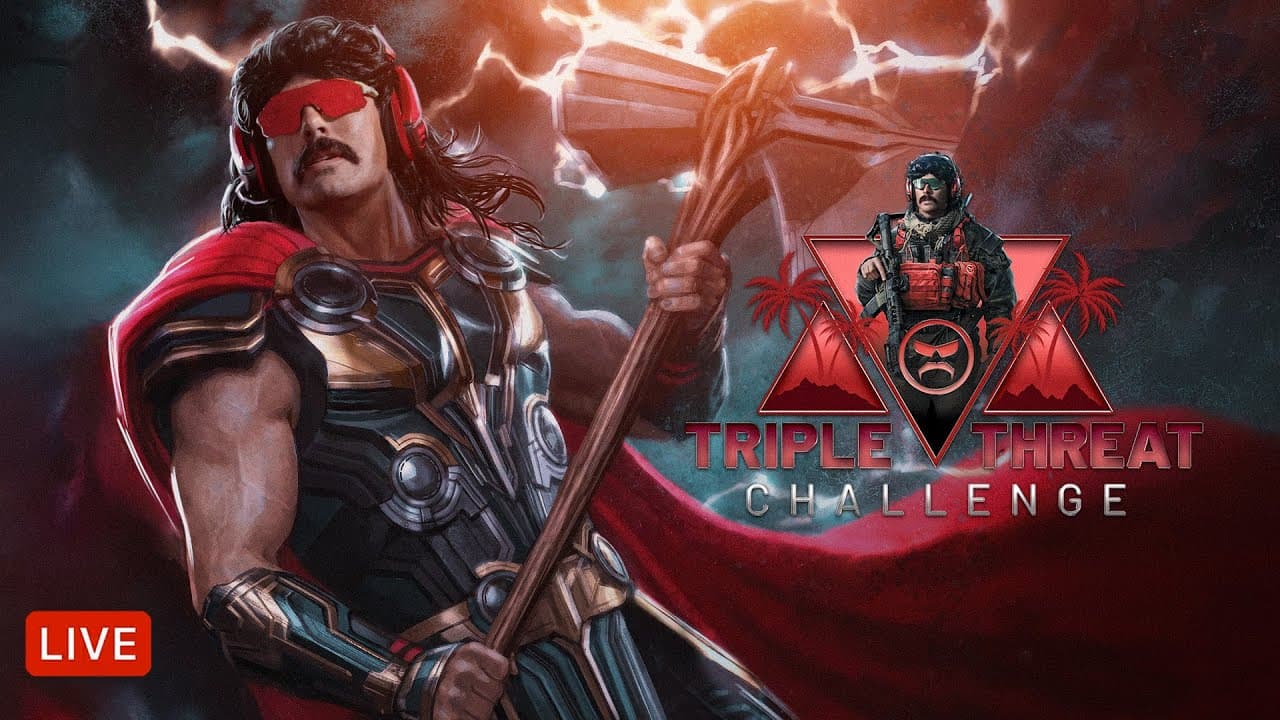 🔴LIVE - DR DISRESPECT - TRIPLE THREAT CHALLENGE - WZ, PUBG, FORTNITE