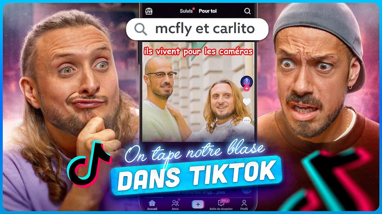 On regarde des TikTok sur nous car on vit pour les caméras