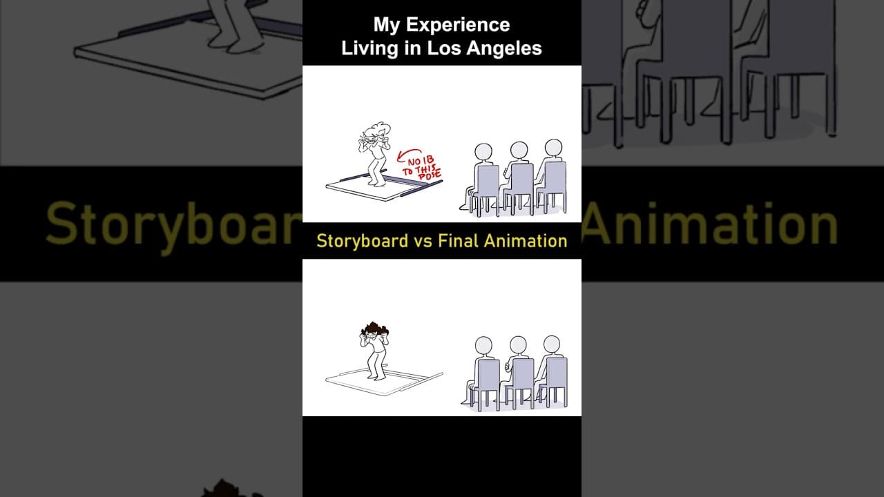 Storyboard vs Animation: Living in Los Angeles (shot 3)