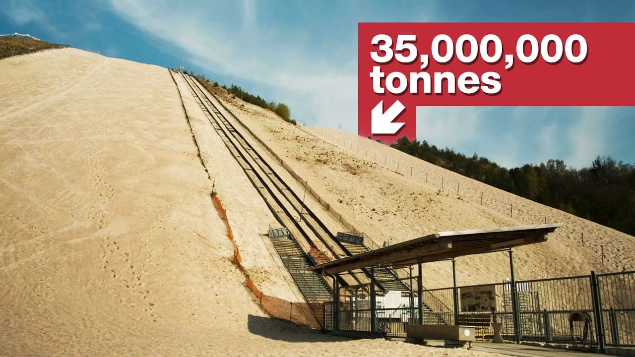 It's a pile of mining waste. Want to go skiing on it?