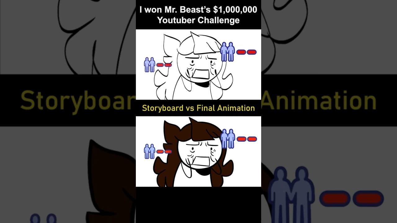 Storyboard vs Animation: Mr. Beast Cube (shot 24)