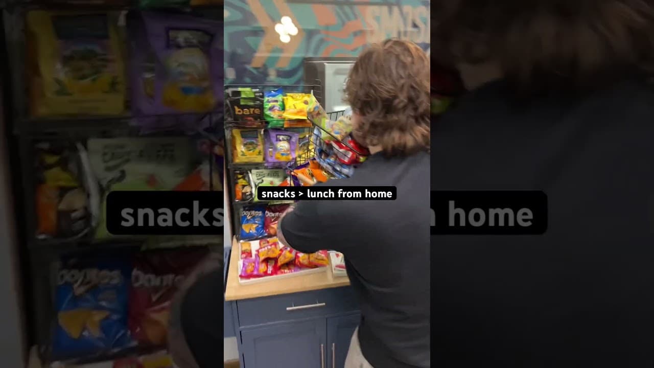 Snacks: 🤭✨🥨🍟🫒🧚♀️🦄🪄 Lunch from home: 😭💔😔🙅♀️