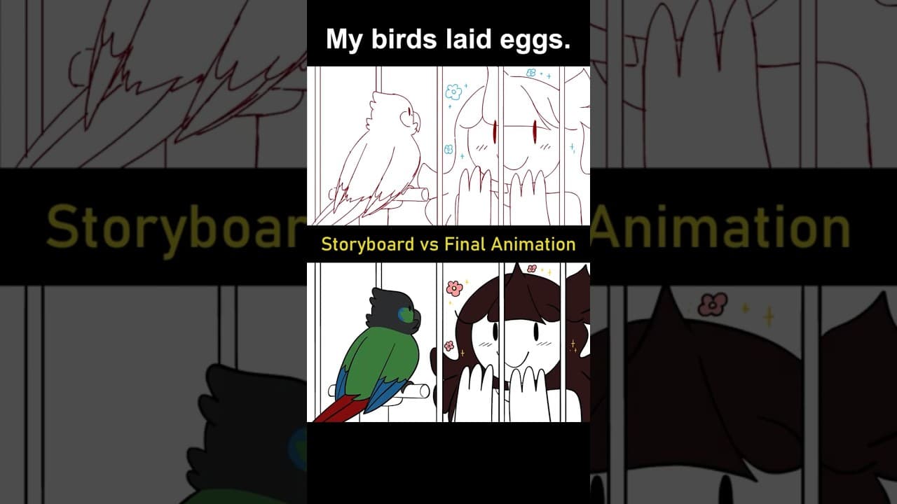 Storyboard vs Animation: My Birds Laid Eggs (shot 9)