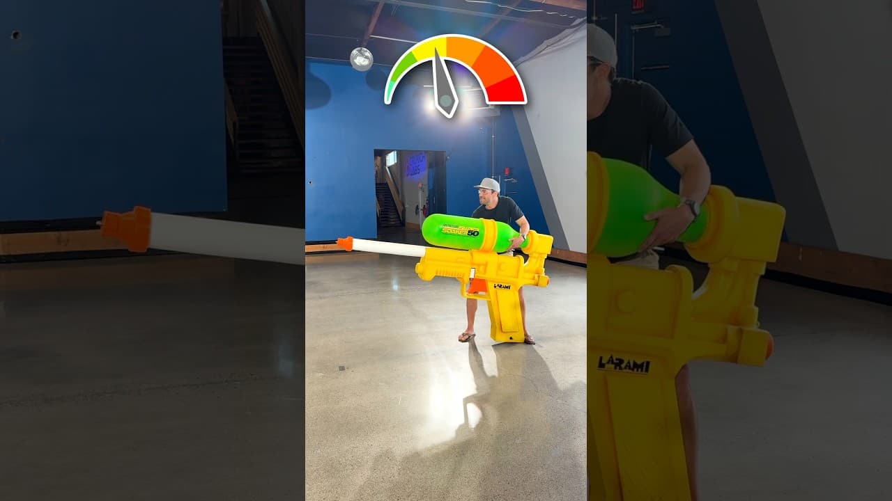 Human vs World’s Largest Water Gun