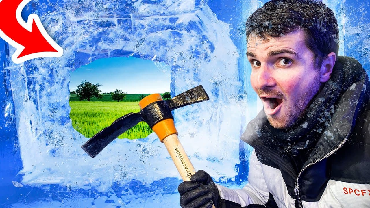 100 COUCHES DE GLACE CHALLENGE (on s'évade de notre prison en glace 🧊)