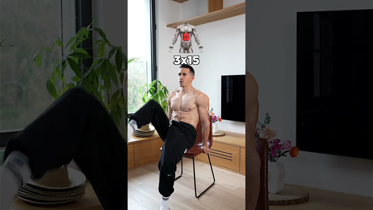 Abs chair home workout !! 🔥