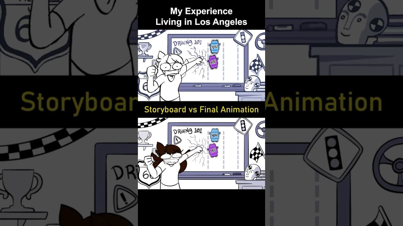 Storyboard vs Animation: Living in Los Angeles (shot 6)