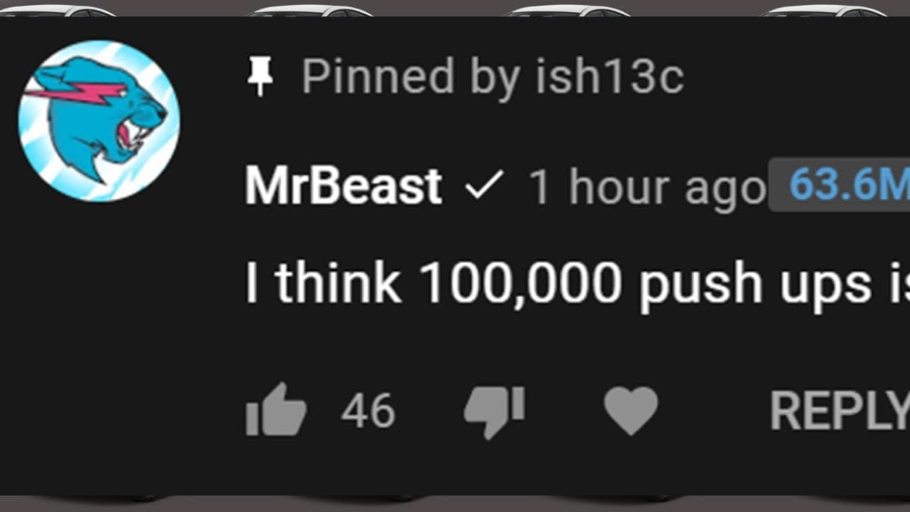 MrBeast commented on my video